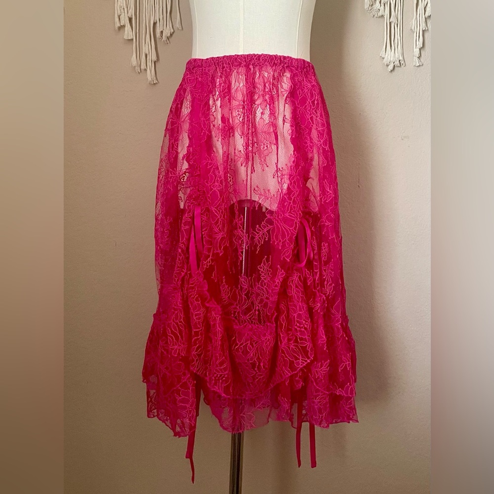 Urban Outfitters Kimchi Blue Maeve Sheer Lace Midi Skirt